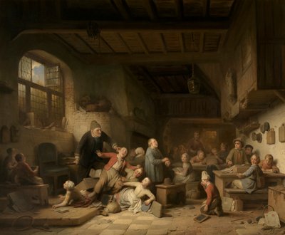 Wiejski Dom Szkolny autorstwa Ferdinand de Braekeleer