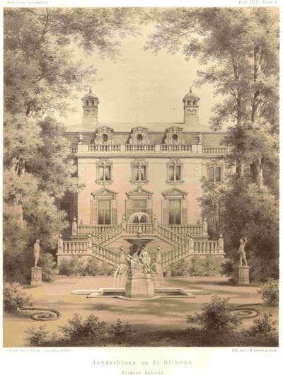 Berlin Jagdschloss Glienicke widok z przodu autorstwa Ferdinand von Arnim
