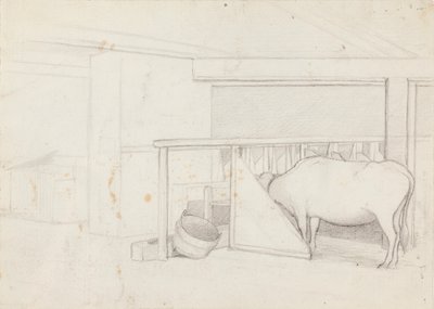 Cielę w rozpadlinie drzewa autorstwa Ferdinand von Wright