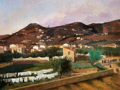 Widok na wzgórze Fiesole – Ferdinando Buonamici (1820-92), olej na płótnie, 88x119 cm autorstwa Ferdinando Buonamici