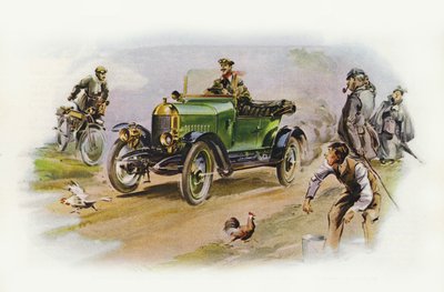 Morris Oxford 10hp (kolorowa litografia) autorstwa Ferdinando Tacconi