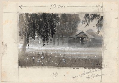 "Borejkowszczyzna o świcie" - ilustracja do art. J. Obsta autorstwa Ferdynand Ruszczyc