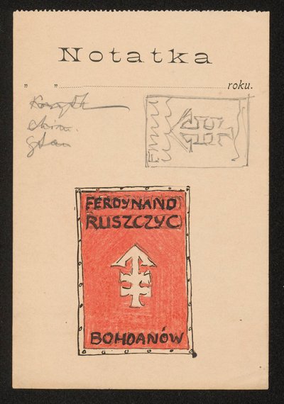 Exlibris Ferdynanda Ruszczyca - Entwurf autorstwa Ferdynand Ruszczyc