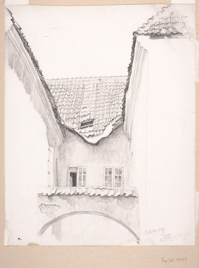 Fragment podwórza w Wilnie autorstwa Ferdynand Ruszczyc