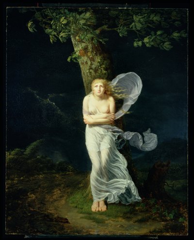 Młoda kobieta porwana przez burzę, 1799 autorstwa Fereol Bonnemaison