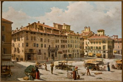 Piazza Grande w Modenie (olej na płótnie) autorstwa Fermo Forti