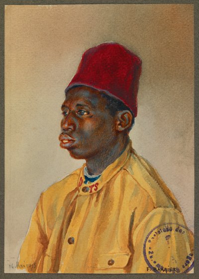 Madion - Diouf , senegalski żołnierz, Gustrow autorstwa Fernand Barbier
