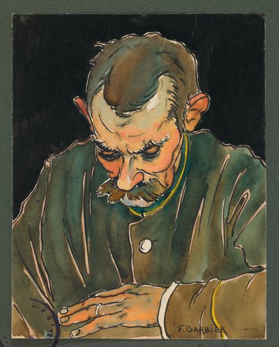 Phongeron czyta list swojej żony, Gustrow autorstwa Fernand Barbier