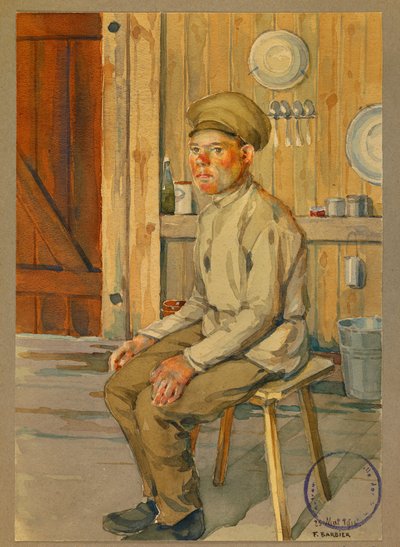 Portret rosyjskiego więźnia Dimitrija Gustrowa autorstwa Fernand Barbier