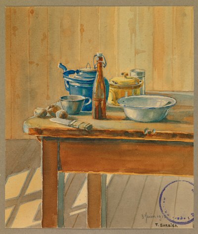 Przygotowanie dobrego posiłku, Gustrow autorstwa Fernand Barbier
