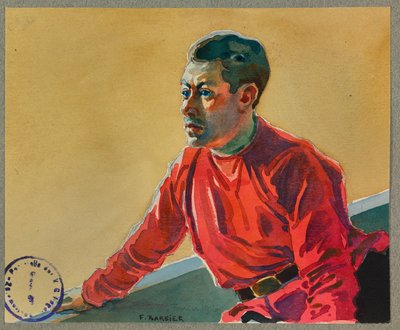 Więzień Lafontan zagra dziś wieczorem w teatrze obozowym Gusttow autorstwa Fernand Barbier