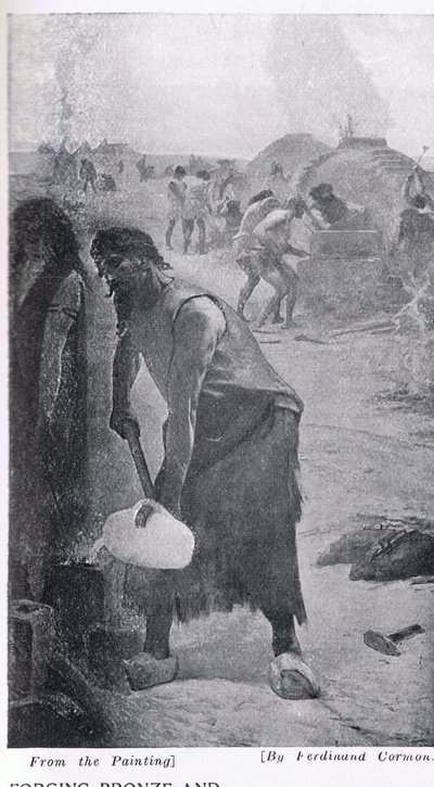 Kucie brązu i żelaza, ilustracja z "Hutchinson