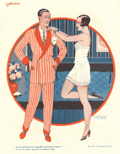 Ilustracja z „Le Sourire” (litografia kolorowa) autorstwa Fernand Couderc