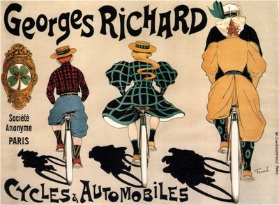 Rowery i samochody Georges Richard, 1896 autorstwa Fernand Fernel