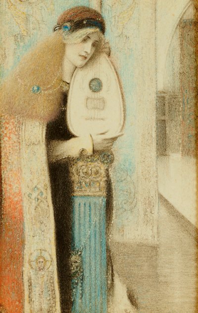 Muzyk, ok.1899 autorstwa Fernand Khnopff