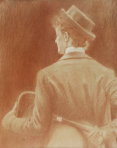 tenisista; Studium do „Wspomnienia”; tenisisty; Studium do „Wspomnienia”, 1889 autorstwa Fernand Khnopff