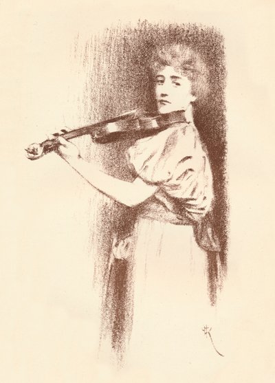 Skrzypek, ok. 1898 r. autorstwa Fernand Khnopff