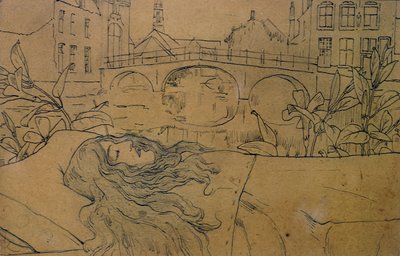 Brugia, Śmierć autorstwa Fernand Khnopff