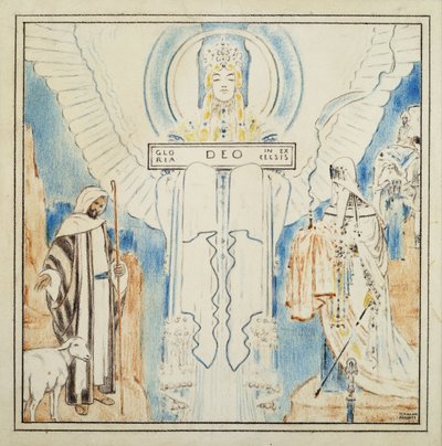 Anioł bożonarodzeniowy; Anioł bożonarodzeniowy, autorstwa Fernand Khnopff