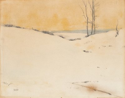 Na śniegu, ok. 1916 autorstwa Fernand Khnopff