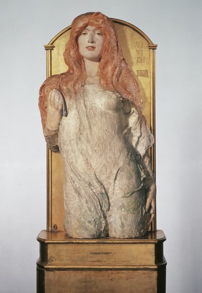 Półpostać nimfy („Vivien”) autorstwa Fernand Khnopff