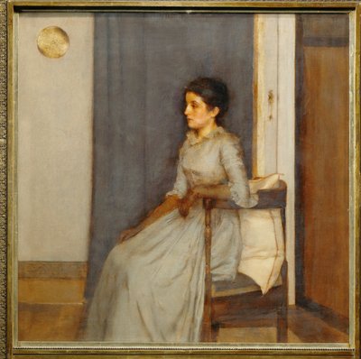 Portret Marii Monnom, córki brukselskiego redaktora, późniejszej Mme (obraz na płótnie) autorstwa Fernand Khnopff