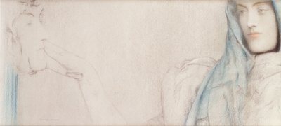 Studium tajemnicy, ok. 1902 r. autorstwa Fernand Khnopff