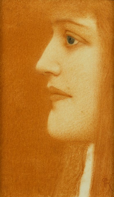 Studium kobiety z profilu, 1910 autorstwa Fernand Khnopff