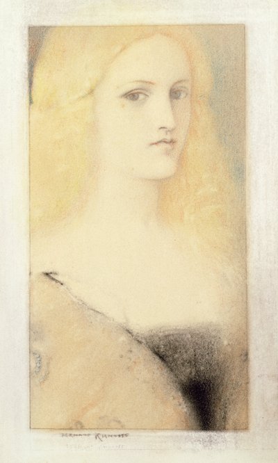 Pamięć wenecka (pastel i ołówek na płótnie) autorstwa Fernand Khnopff