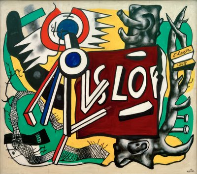 Pień drzewa na żółtym tle autorstwa Fernand Leger