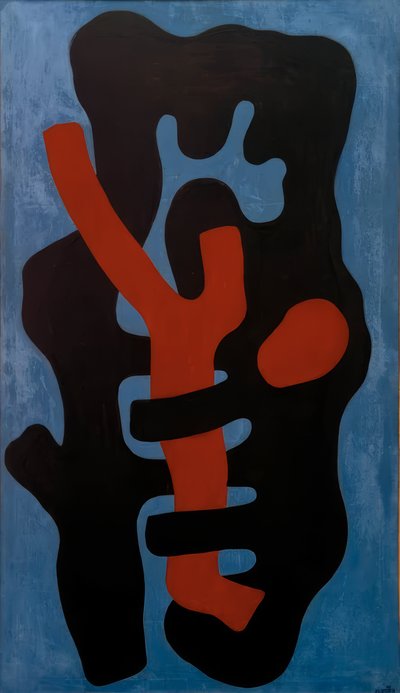 Elementy na niebieskim tle autorstwa Fernand Leger