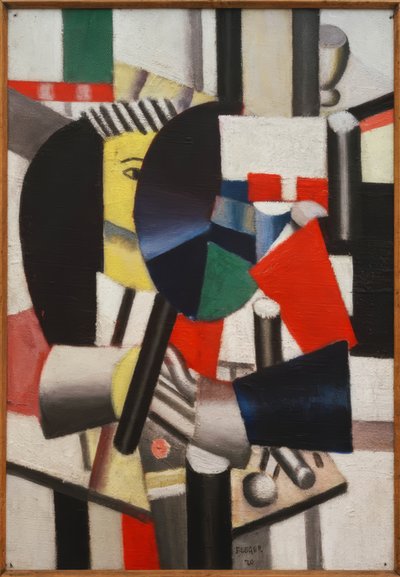 Kobieta z lustrem autorstwa Fernand Leger
