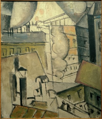 Dym nad dachami, 1911 autorstwa Fernand Leger