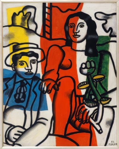 Dwoje kochanków w krajobrazie autorstwa Fernand Leger