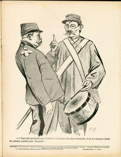 Talerz Maślany numer 209 w kolorze satyrycznym autorstwa Fernand Louis Gottlob