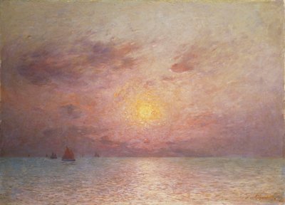 Żeglarstwo po morzu, wieczór; Żaglówki na morzu, wieczór autorstwa Fernand Loyen du Puigaudeau