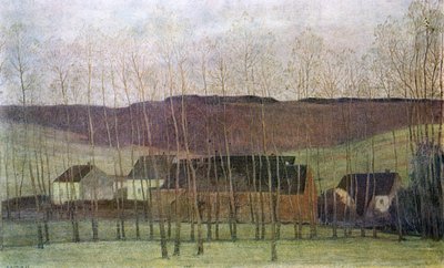 Krajobraz z budynkami, 1898 autorstwa Fernand Maglin