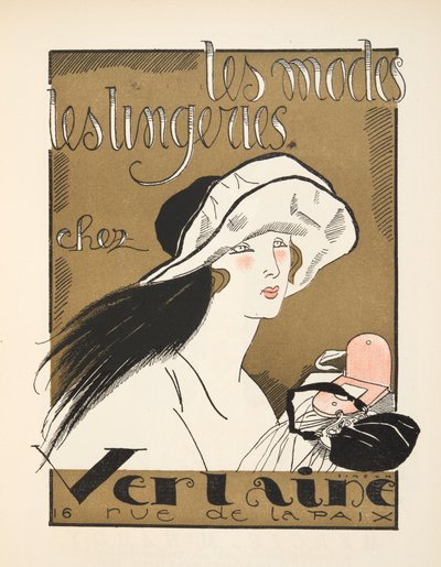 Reklama Verlaine, z Gazette de Bon Ton, wyd. 1920 (druk szablonowy) autorstwa Fernand Siméon
