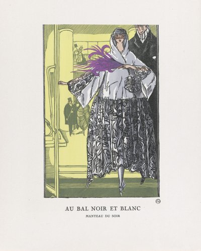 Na balu czarno-białym, wyd. 1921 (odbitka szablonowa) autorstwa Fernand Siméon