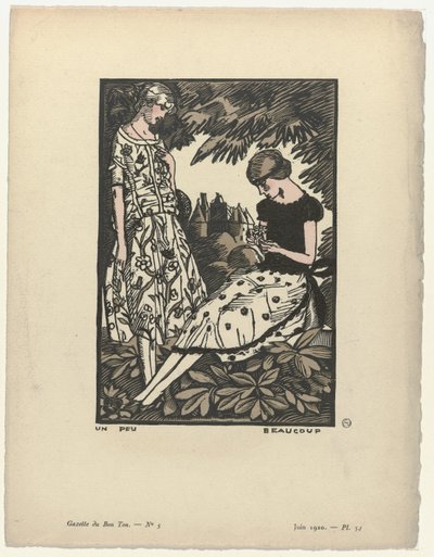 Gazette du Bon Ton, 1920 - nr 5, pl. 34: Trochę dużo autorstwa Fernand Siméon