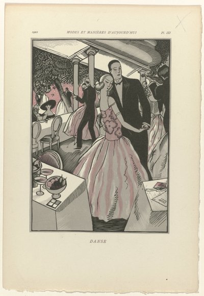 Dzisiejsze mody i maniery, 1922, pl. 3: Taniec autorstwa Fernand Siméon