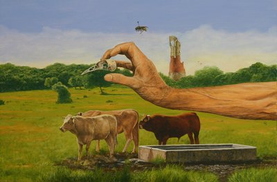 Martwa natura z krowami autorstwa Fernando Aznar Cenamor