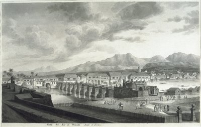 Widok na Fort Santiago w Manili autorstwa Fernando Brambila