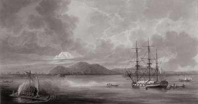 Widok Rio de Manila (litografia) autorstwa Fernando Brambila