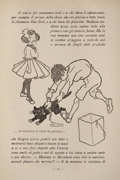 Ilustracja z książki dla dzieci, ok. 1920-30 autorstwa Filiberto Scarpelli