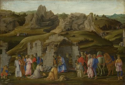 Adoracja Trzech Króli. Około 1480 autorstwa Filippino Lippi