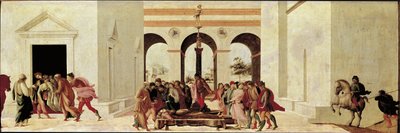 Śmierć Lucrece (Detrempe na drewnie) autorstwa Filippino Lippi