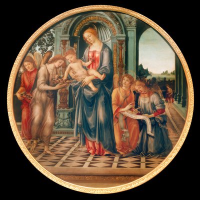 Maryja z Dzieciątkiem, aniołami i Janem Chrzcicielem autorstwa Filippino Lippi