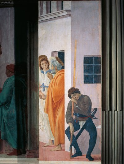 Święty Piotr uwolniony z więzienia, Filippino Lippi, fresk autorstwa Filippino Lippi
