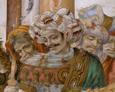 Święty Filip nakazuje potworowi opuścić świątynię Marsa w Hierapolis (obraz) autorstwa Filippino Lippi